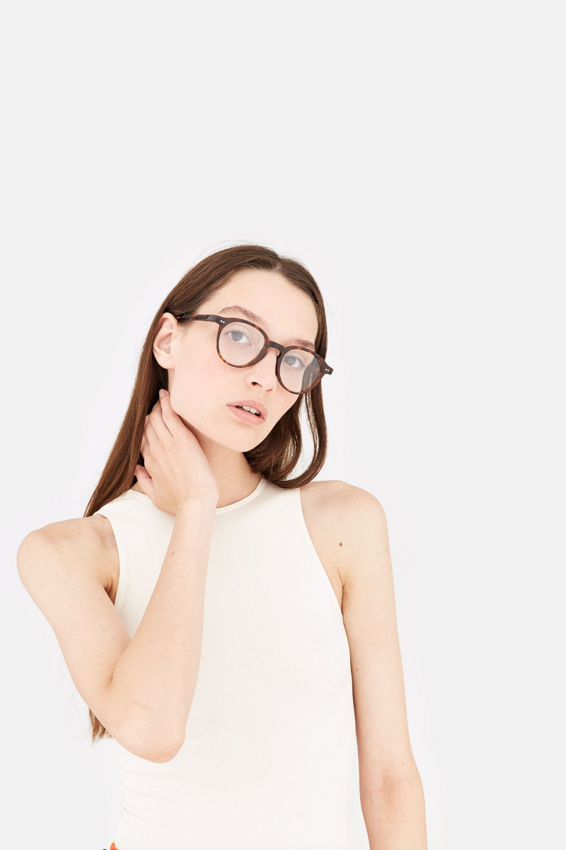 Retrosuperfuture Geometric Frame Plain Mirror In Brown