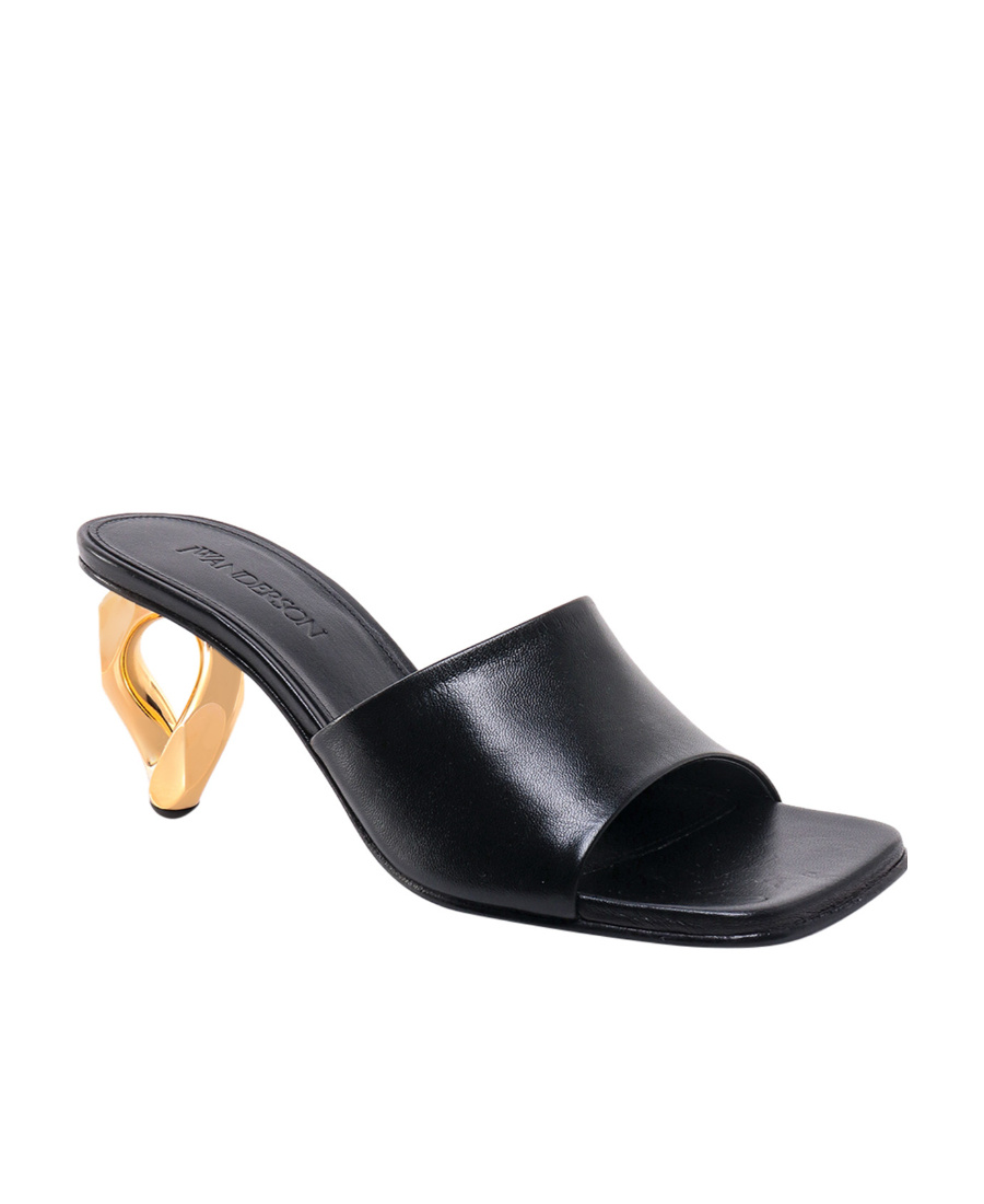 Jw Anderson Square-headed High-heeled Sandals In Black