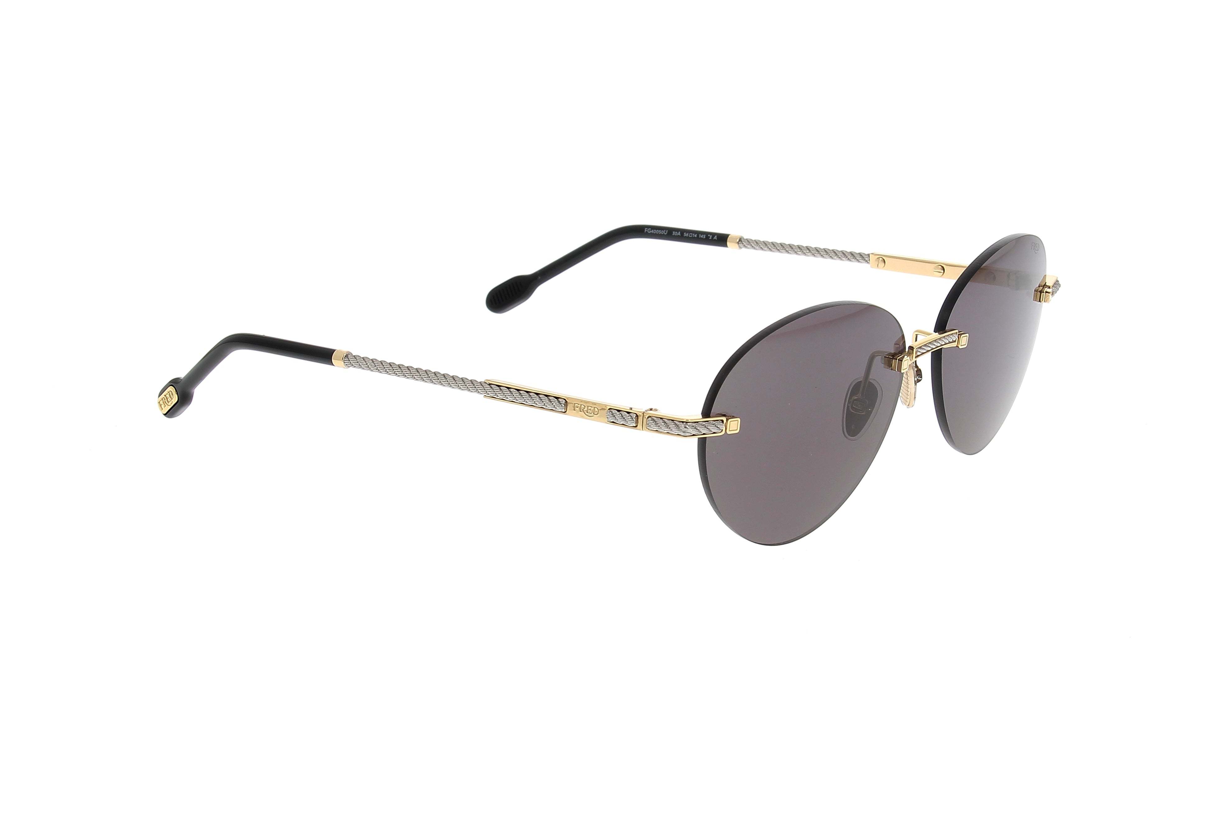 Shop Fred Logo Sunglasses In Gray