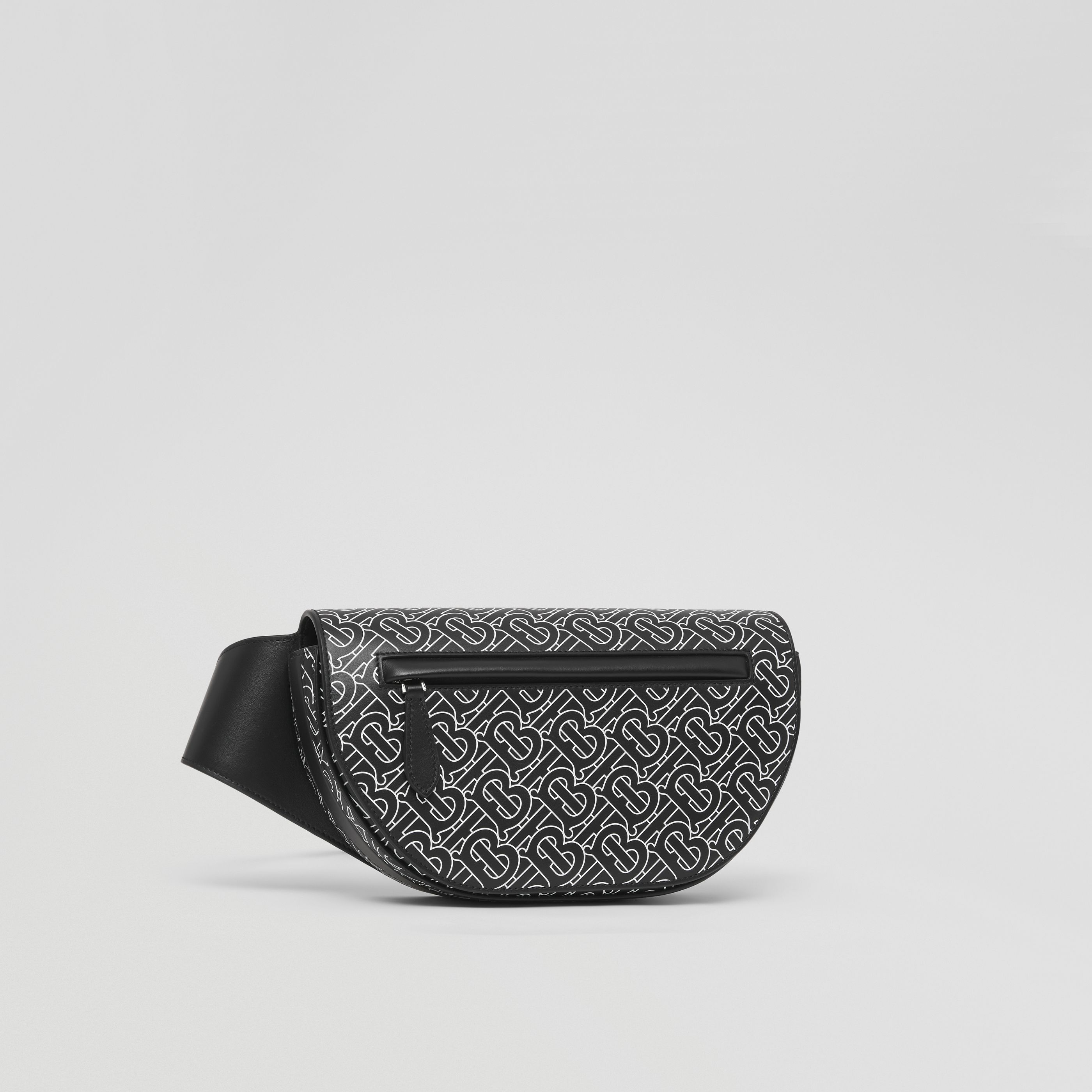 Burberry Olympia Tb Monogram-print Belt Bag In Black