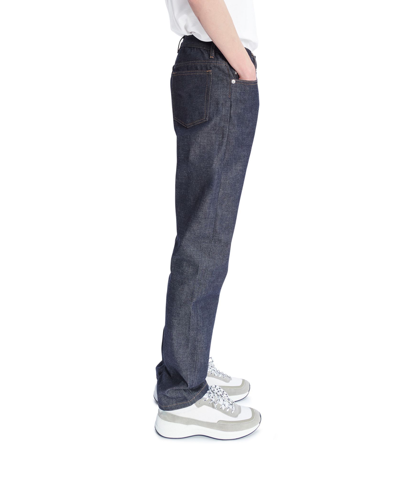 Apc High-rise Belt-loop Jeans In Black