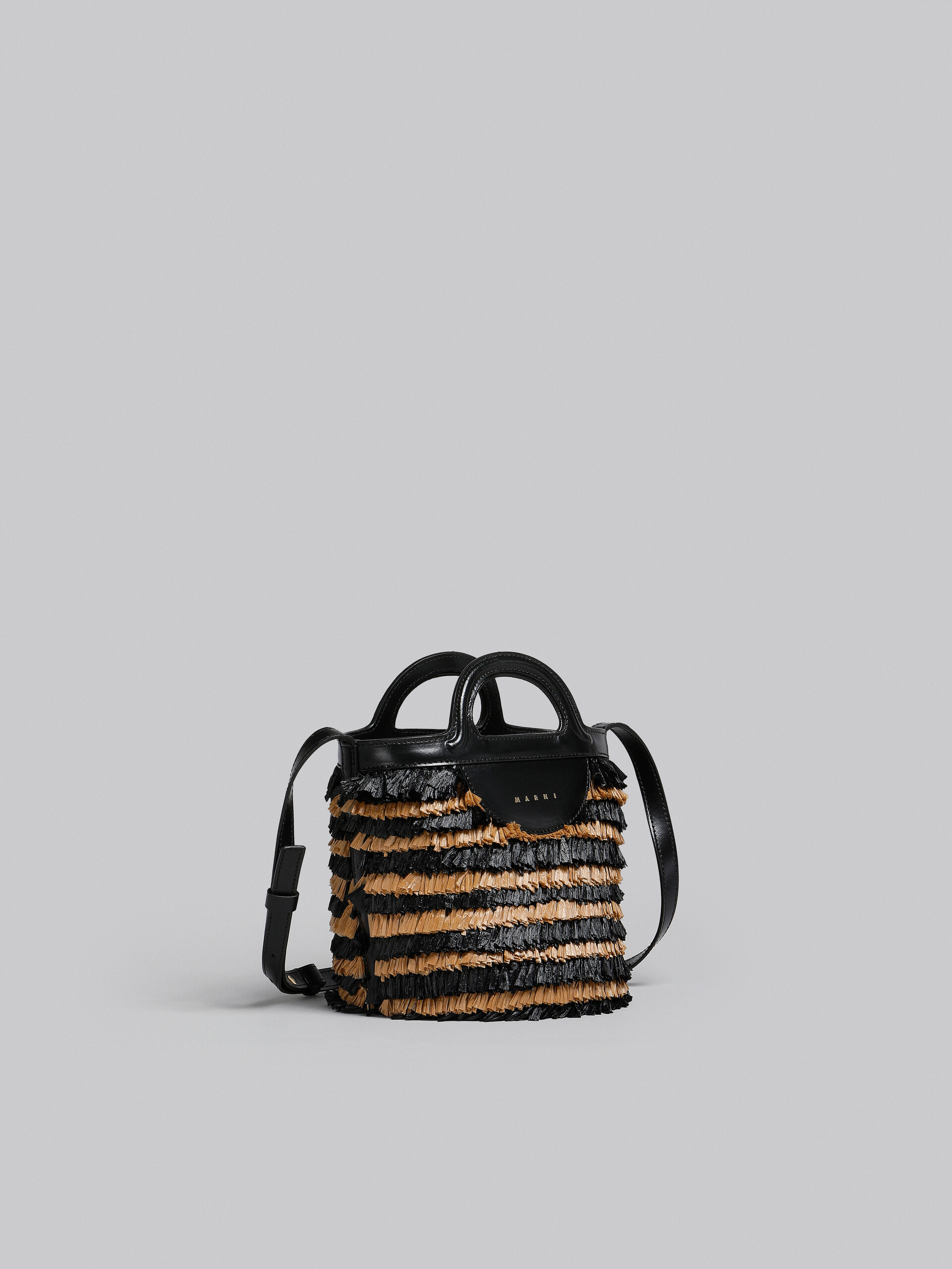 Marni Mini Fringe Bucket Bag In Black