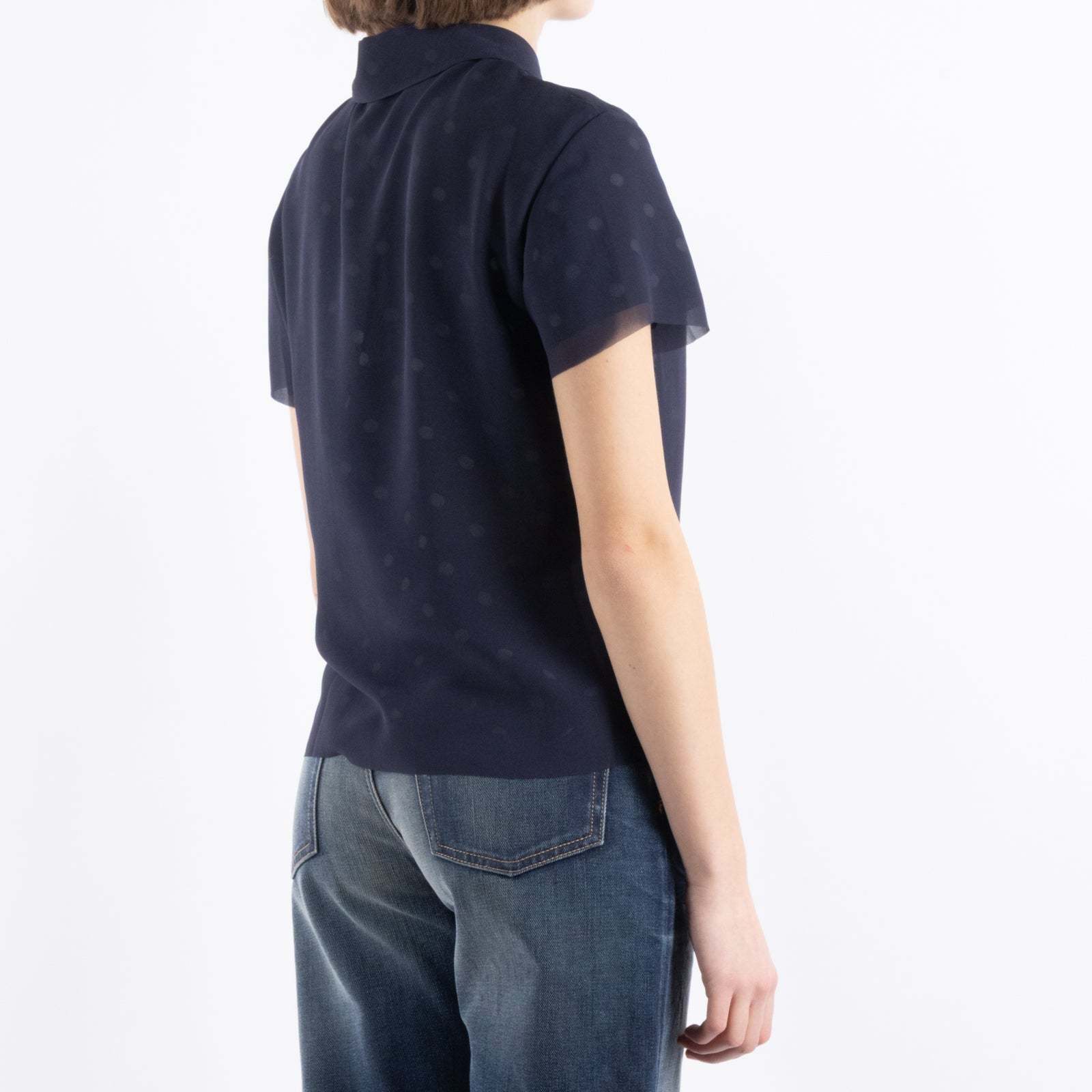 Shop Acne Studios Short Sleeve Polo Shirt In Black