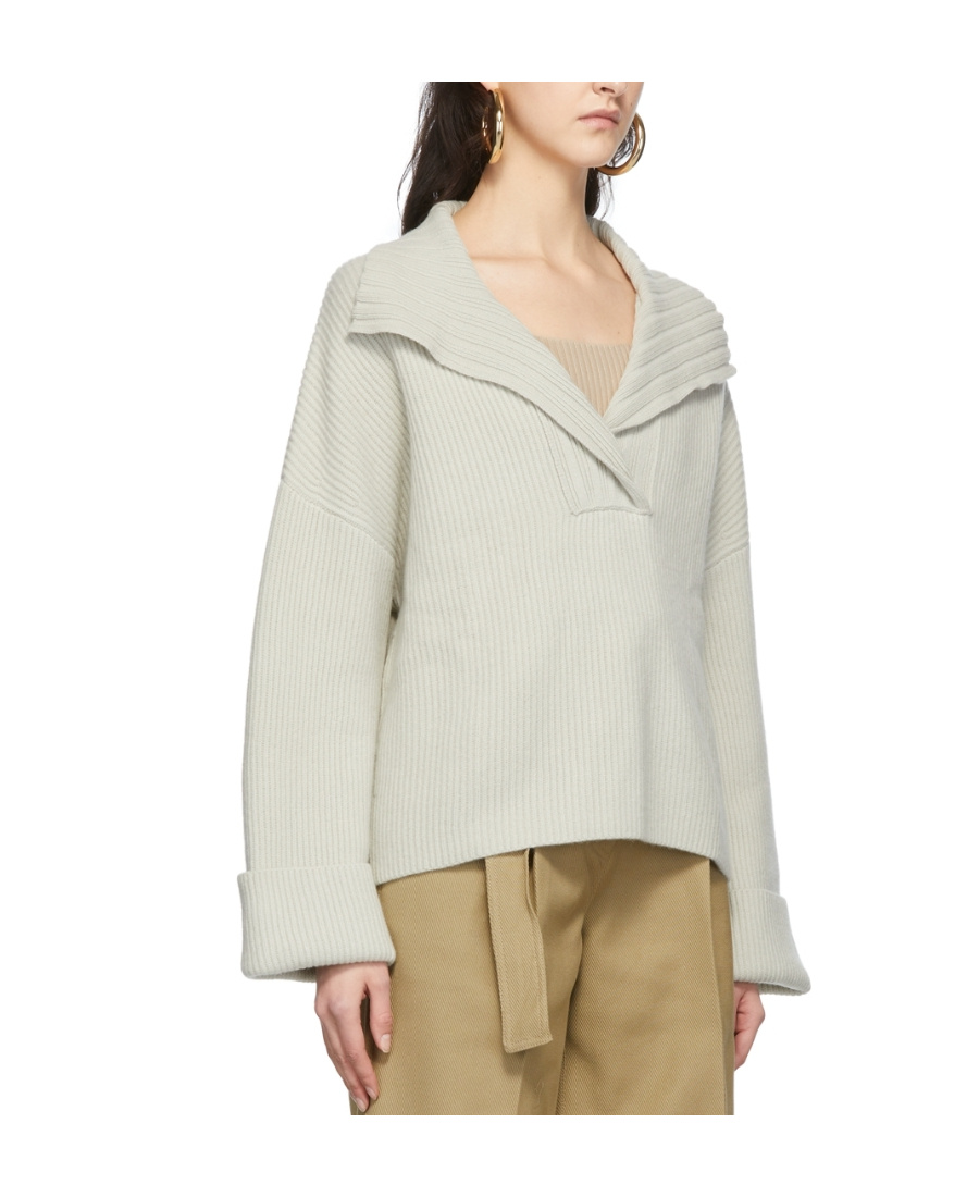 Aeron Demi Collared Cashmere Sweater In White
