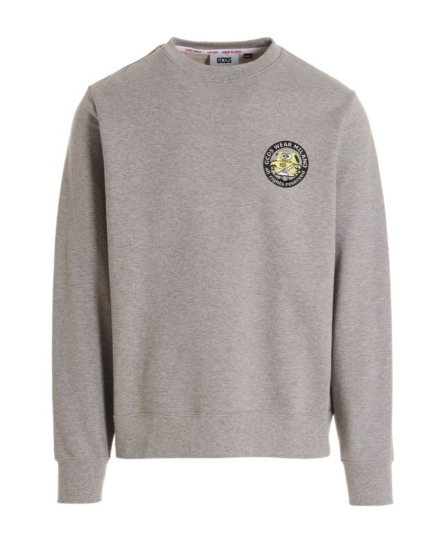 Gcds Rear Logo Print Sweatshirt In Gray