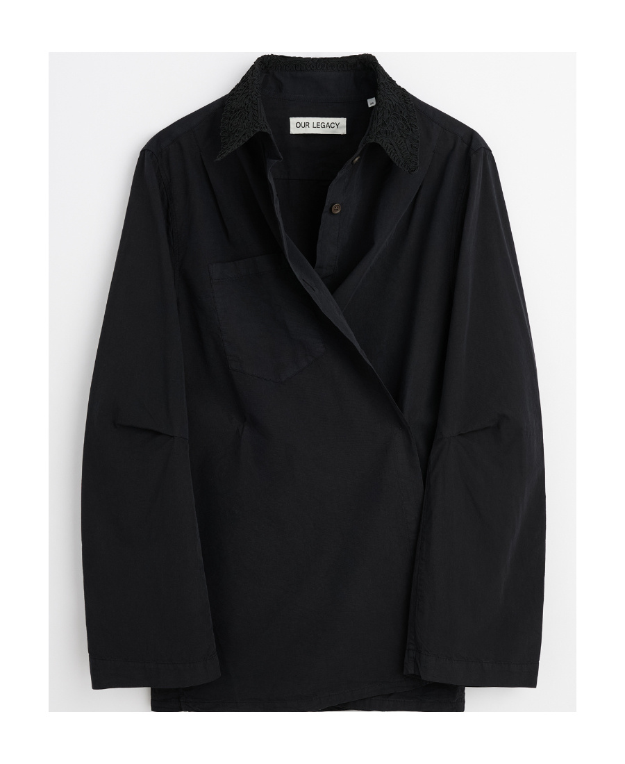 Our Legacy Oversized Long-sleeve Shirt In Black