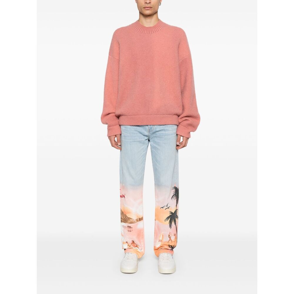 Amiri Logo-embroidered Jeans In Multicolor