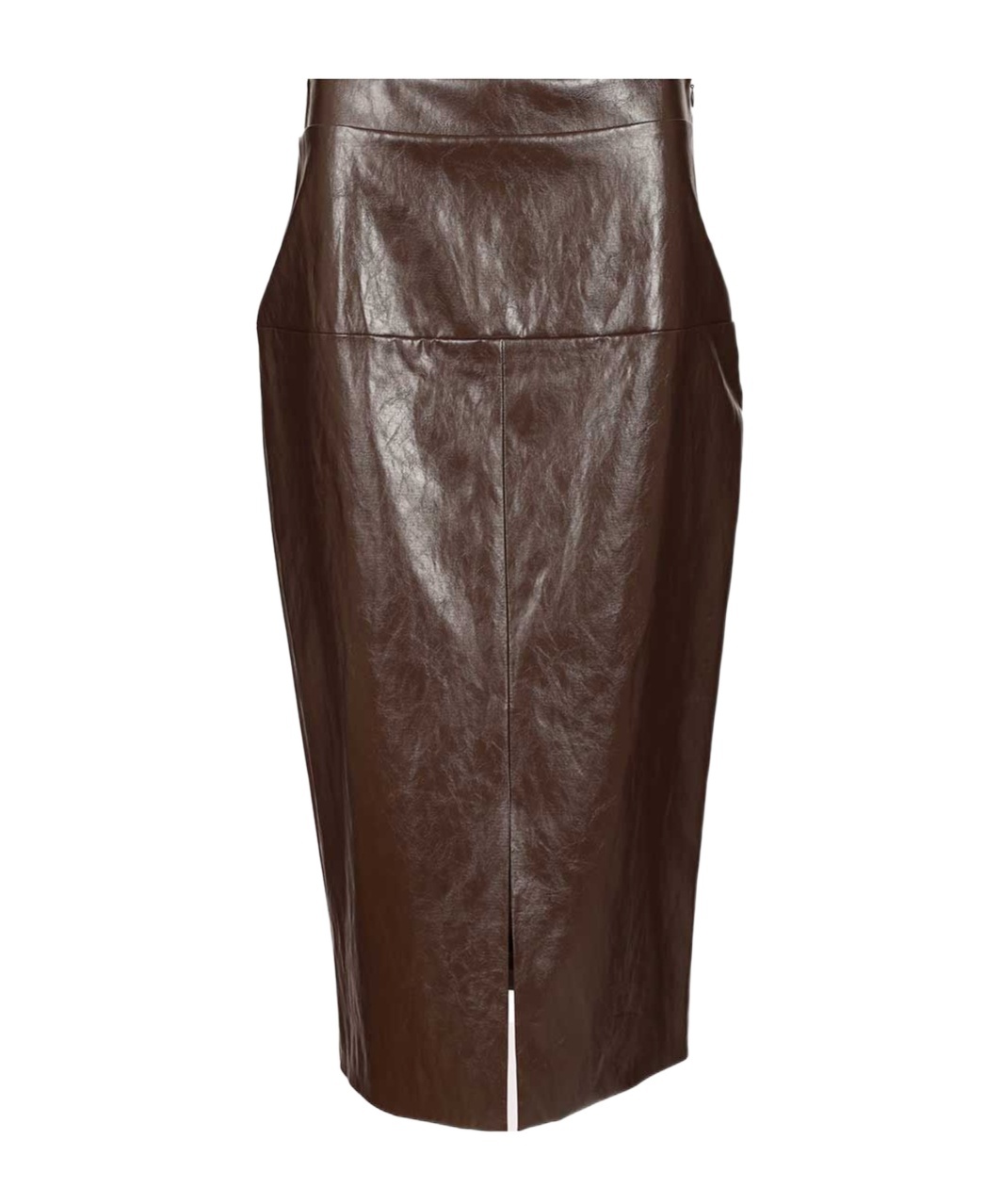 Federica Tosi Gonna Longuette Pelle Metallo Skirts Brown In Brown