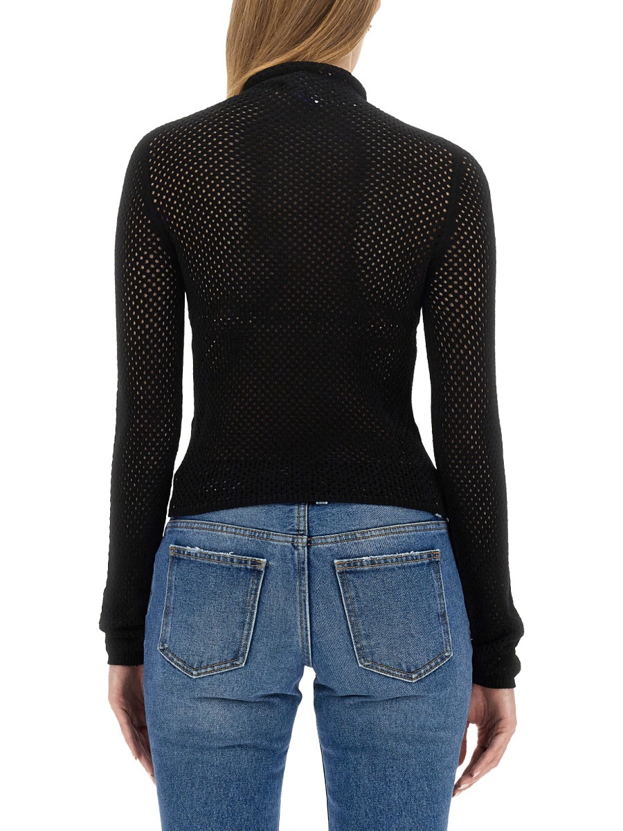 Off-white Top With Print In White