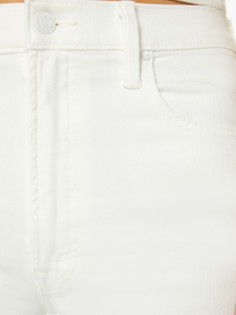 Mother Fairest Of Them All Straight-leg High-waist Jeans In White