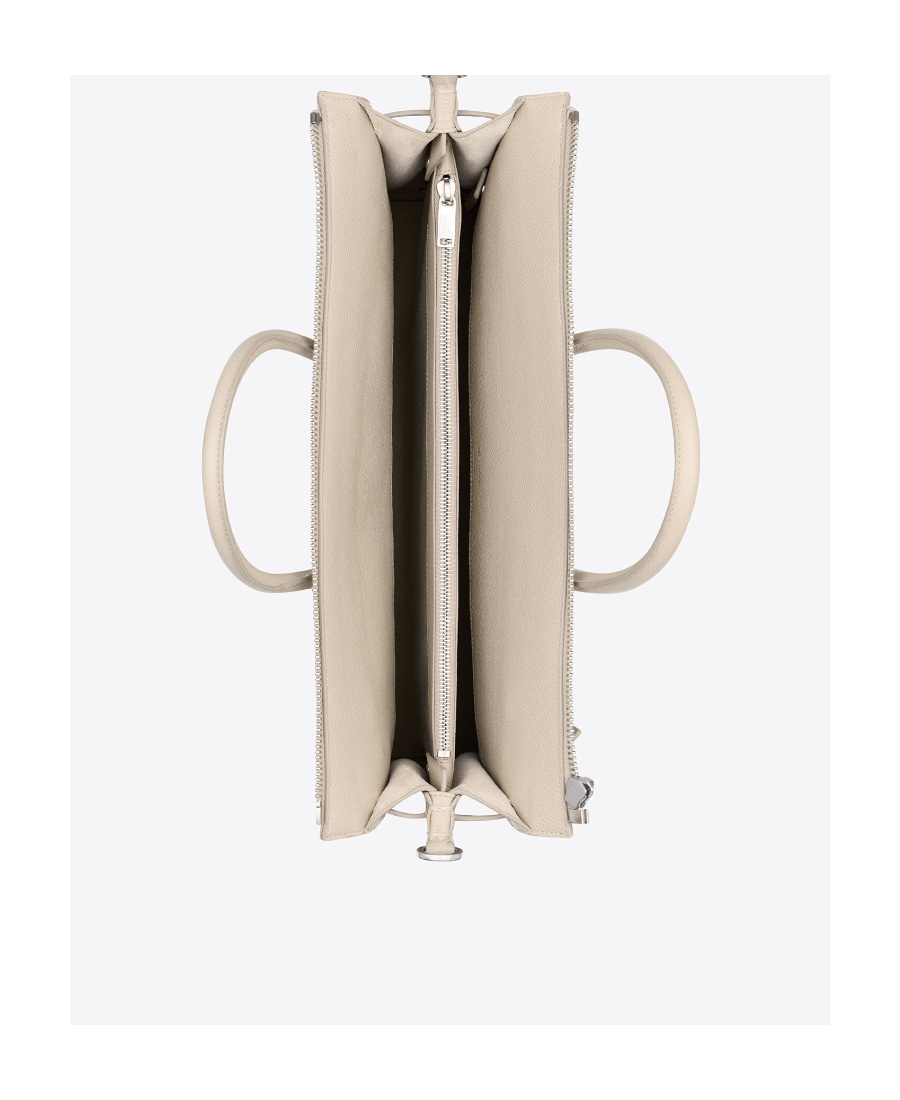 Saint Laurent Sac Du Jour Grained-leather Tote Bag In Nude