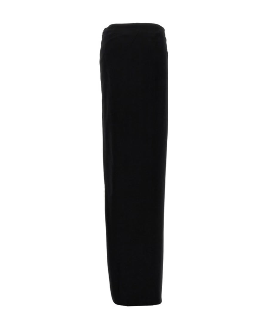 Ann Demeulemeester Black Leather Skirt In Black