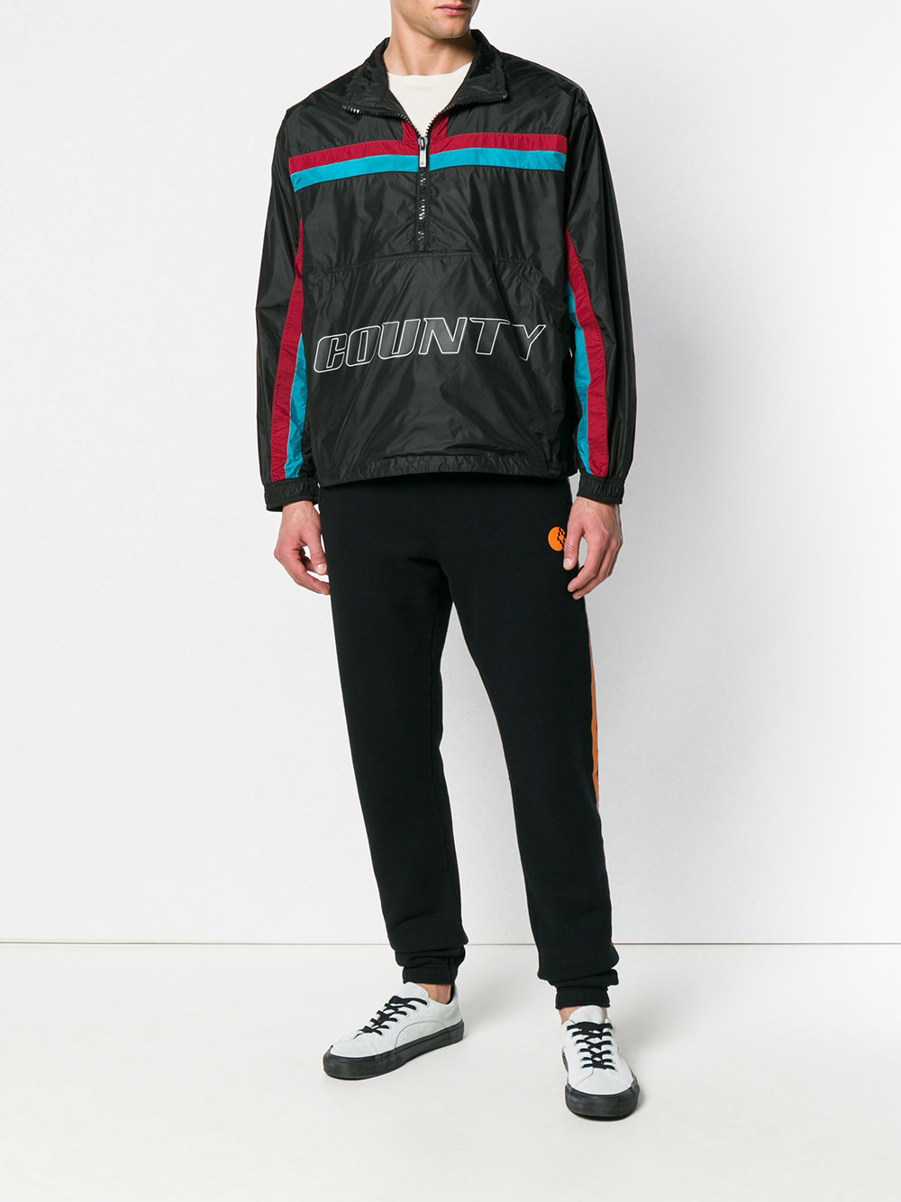 Marcelo Burlon County Of Milan Colour Band Anorak In Black