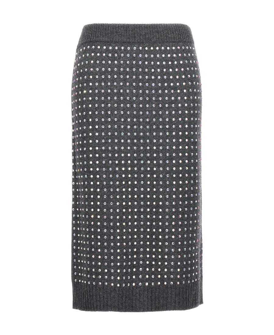 Sportmax High Waist Embellished Skirt In Black