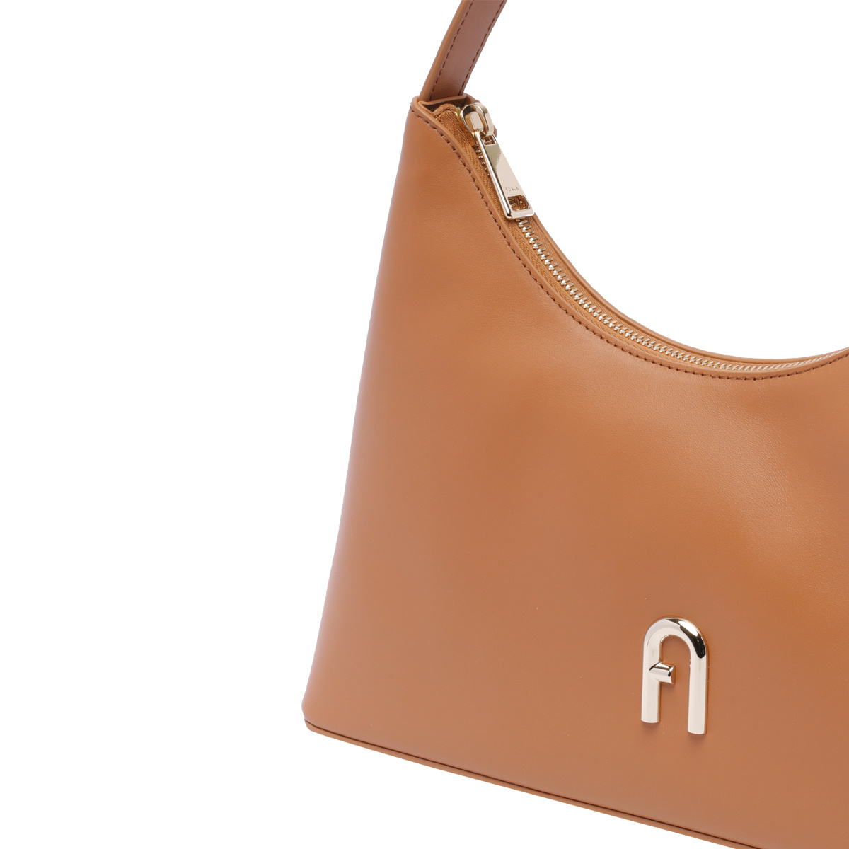 Furla Small Diamante Bag Shoulder Strap In Orange