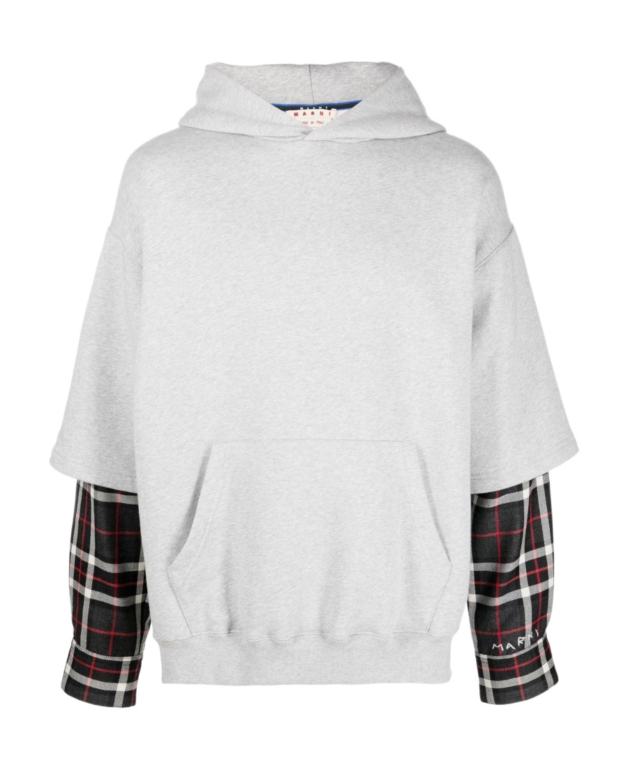 Marni Layered-design Hoodie In White