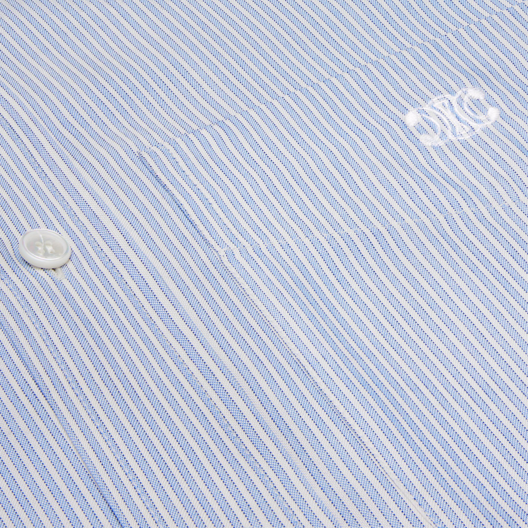 CELINE TOMBOY SHIRT IN STRIPED SILK