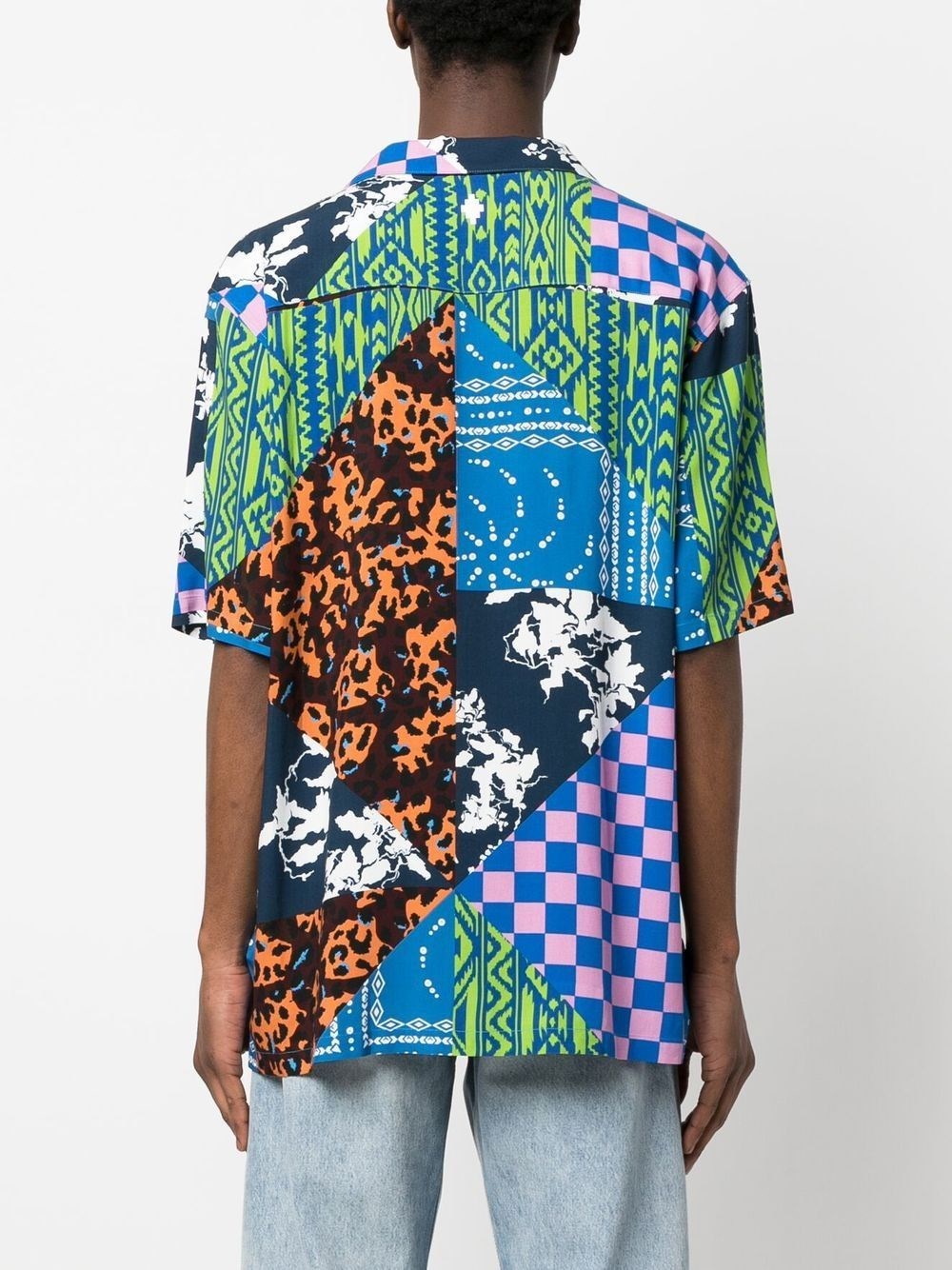 Marcelo Burlon County Of Milan Marcelo Burlon Mix And Match Hawaii Shirt Blue In Blue
