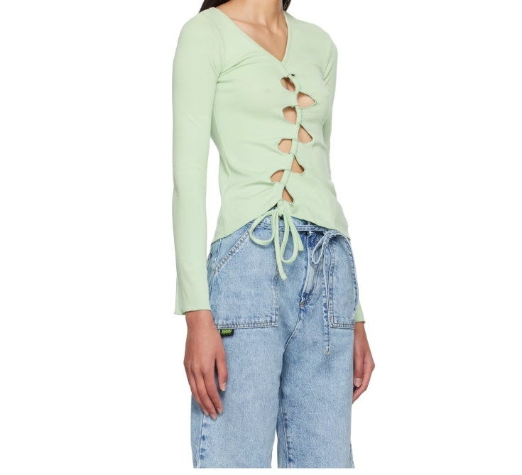 Avavav Ssesne Exclusive Green Long Sleeve T-shirt In Blue