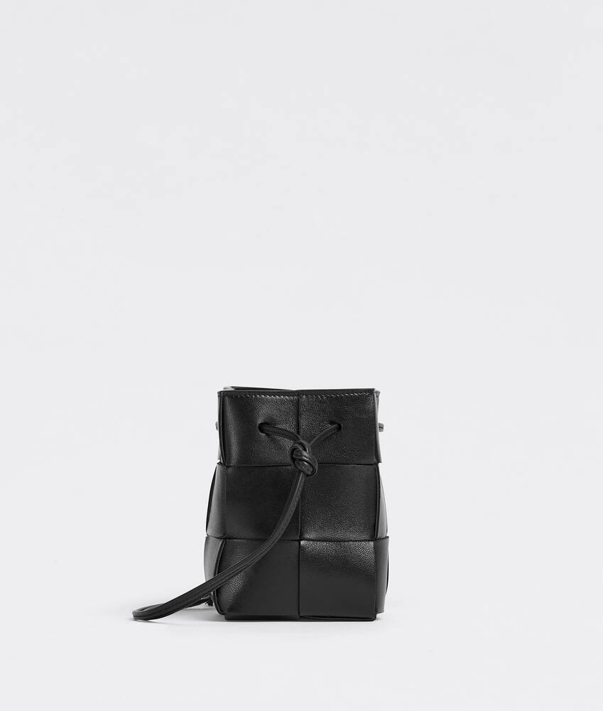 Bottega Veneta Bucket Mini Cassette Bag In Black