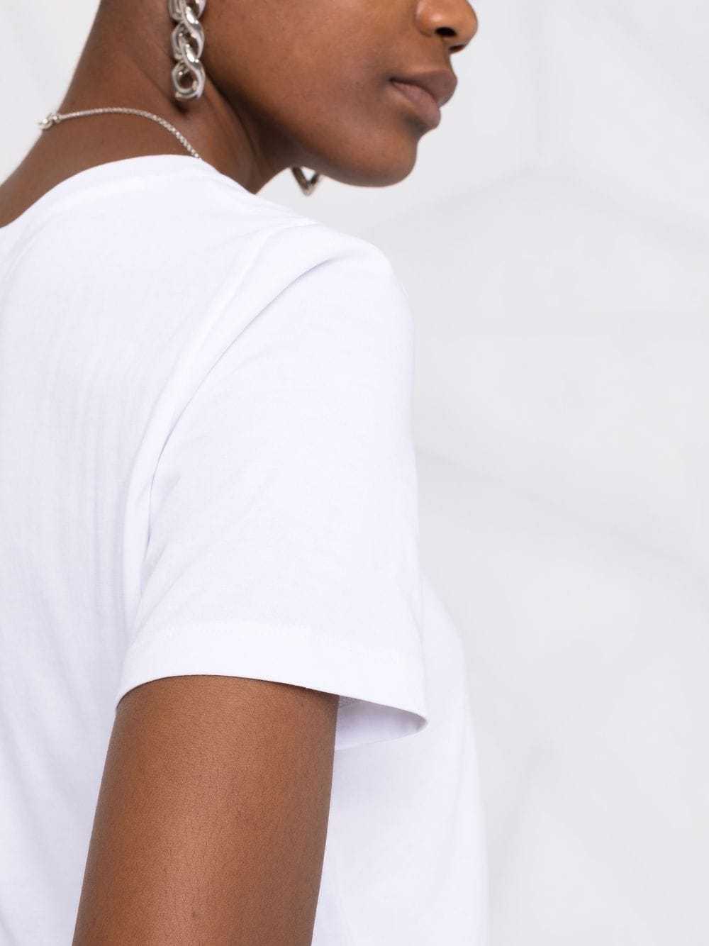 Shop Emporio Armani Plain Knit T-shirt With Round Neck In White