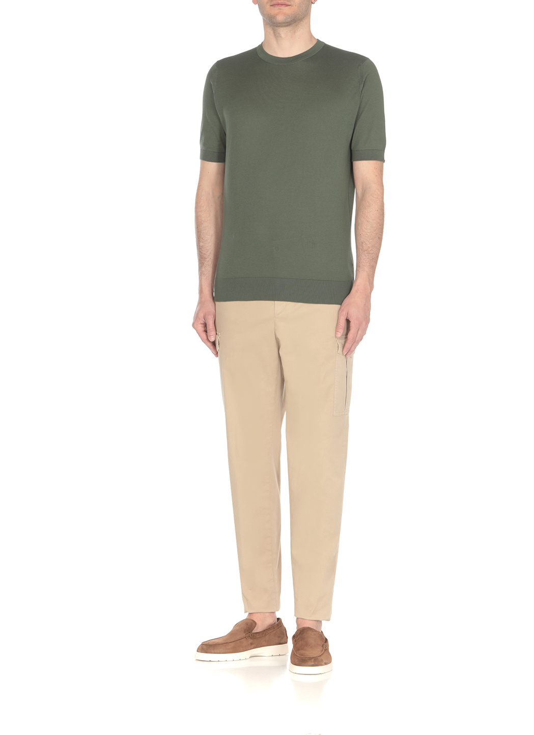 John Smedley Short-sleeve Cotton T-shirt In Green