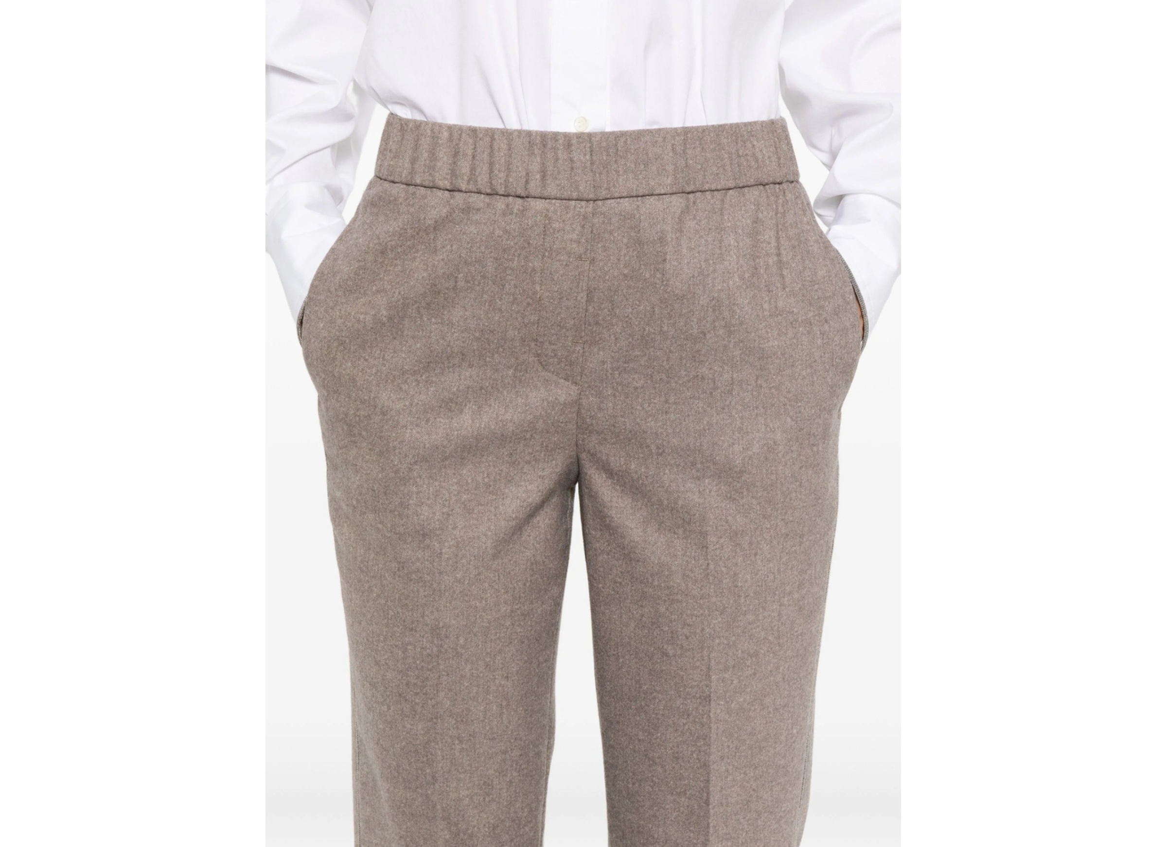 Peserico Neutral Pants In Nude