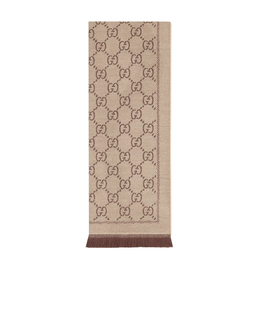 GUCCI GG JACQUARD KNITTED SCARF