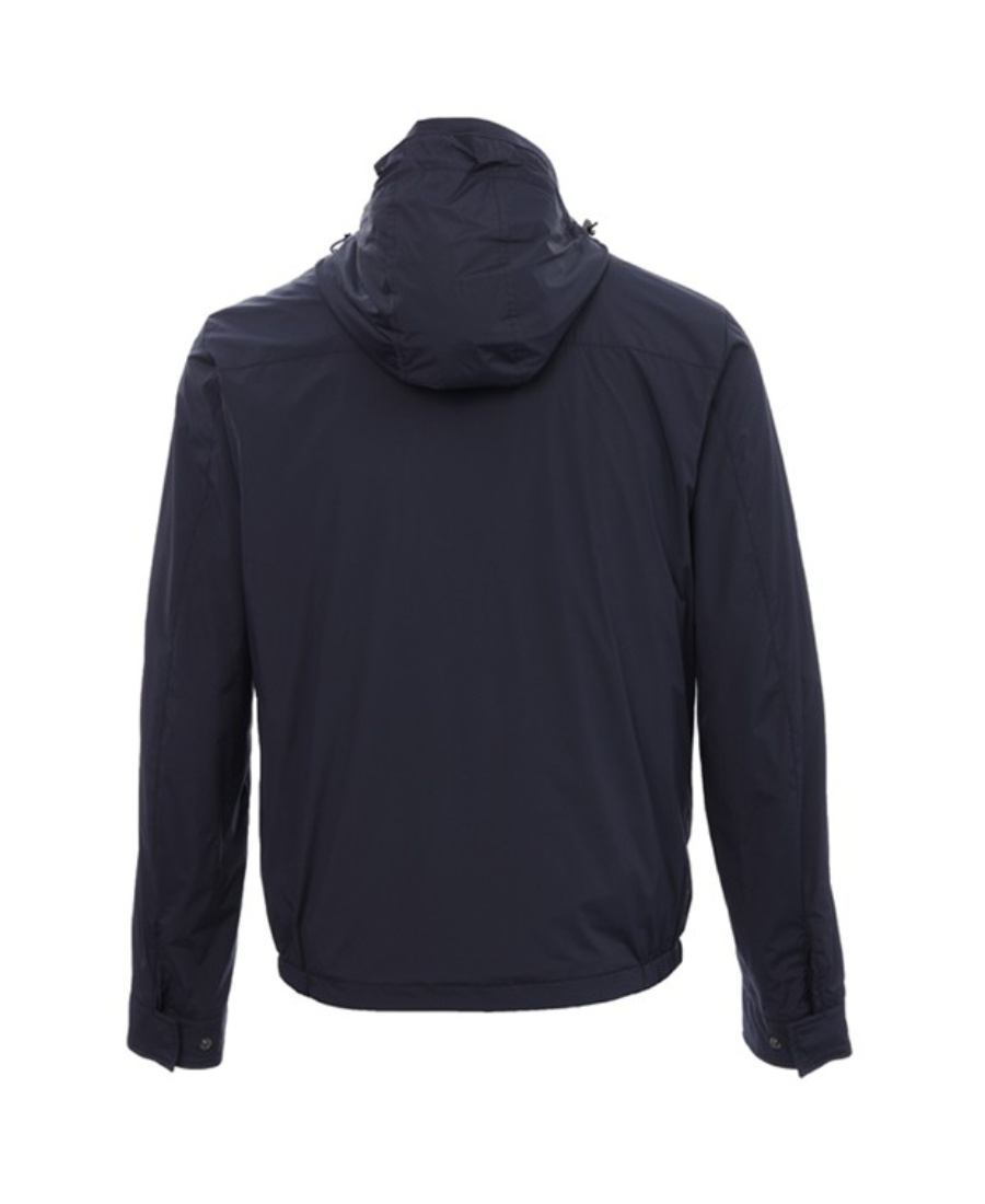 Paul & Shark Hooded Zipper Casual Jacket In Black
