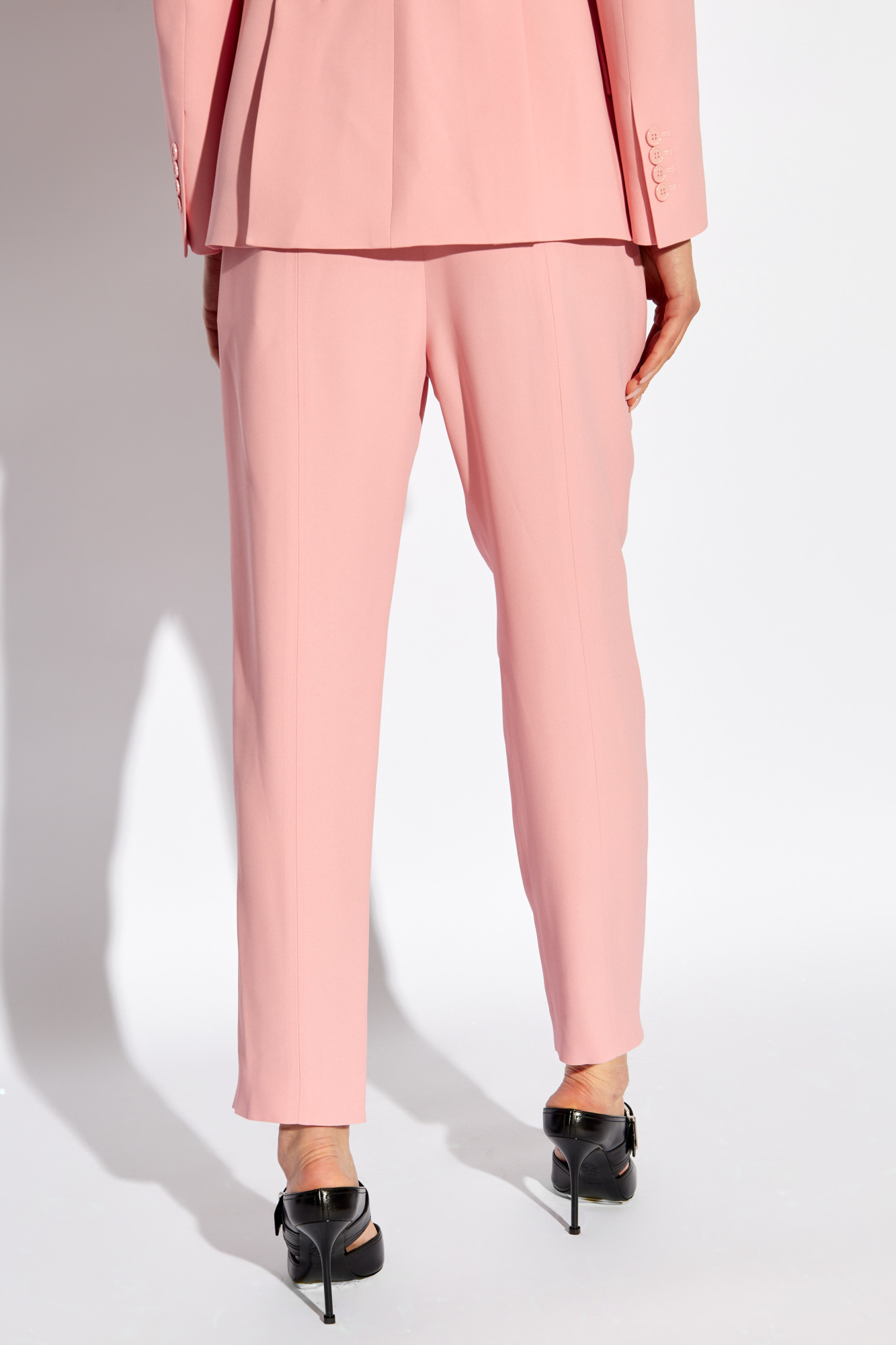 Alexander Mcqueen Press-crease Straight-leg Trousers In Pink