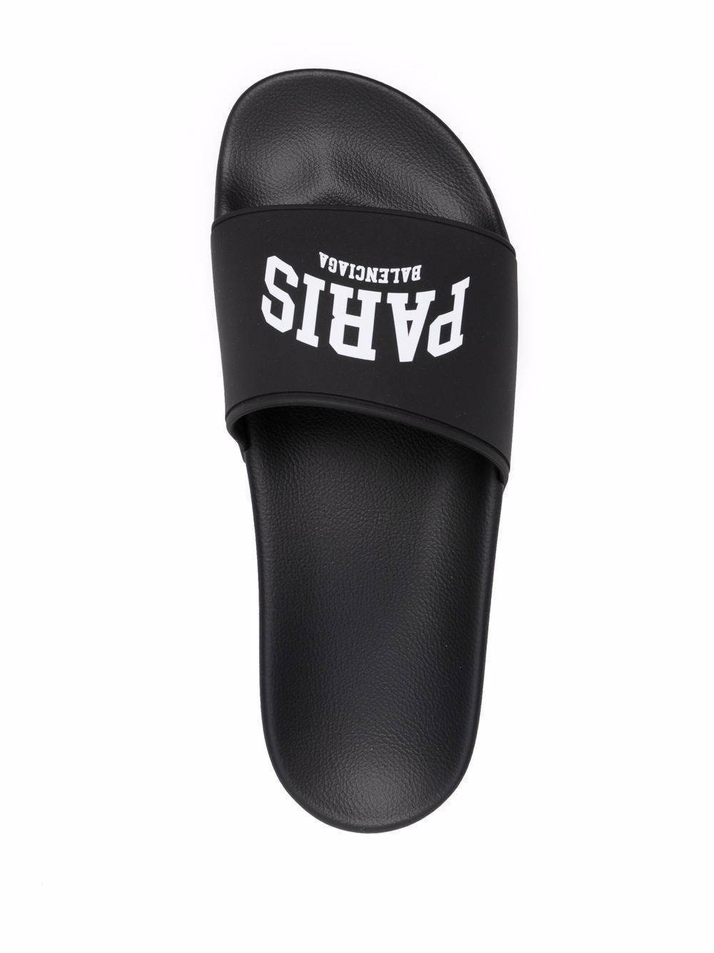 Balenciaga Logo-print Slides In Black