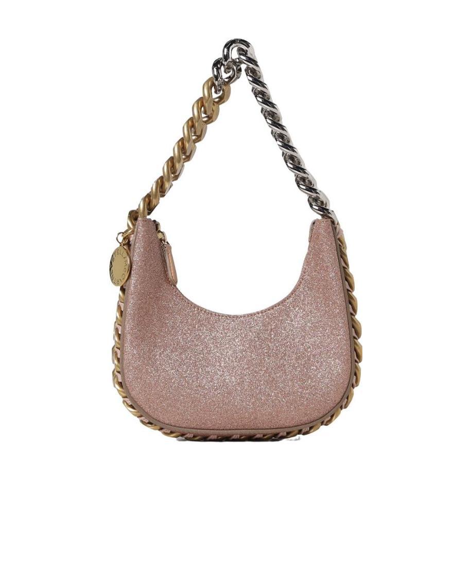 Stella Mccartney Logo Shoulder Bag In Nude