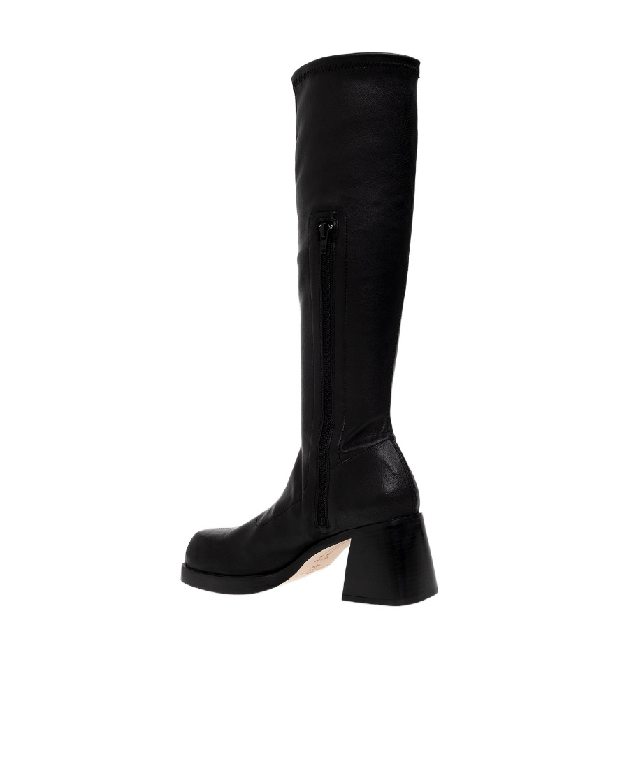 Miista Square-headed Boots In Black