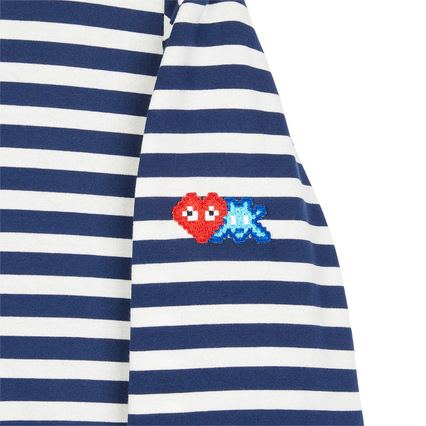 Comme Des Garçons Play X The Artist Invader Striped Long-sleeve T-shirt