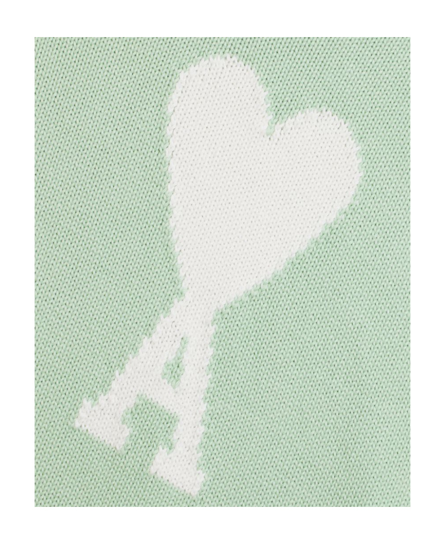 Ami Alexandre Mattiussi Oversize Ami De Coeur Jumper In Green