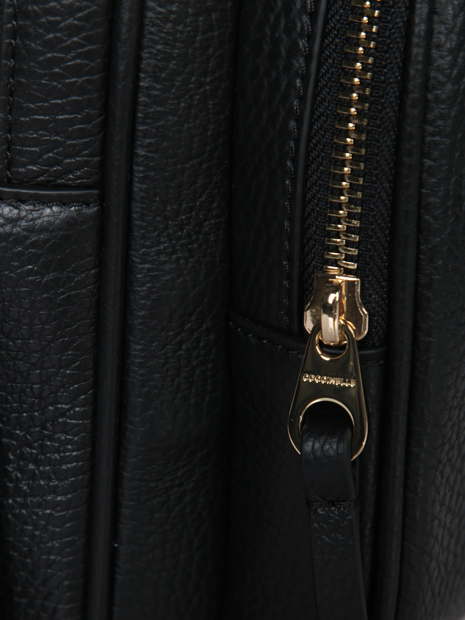 Coccinelle Leather Backpack With A Granular Texture
