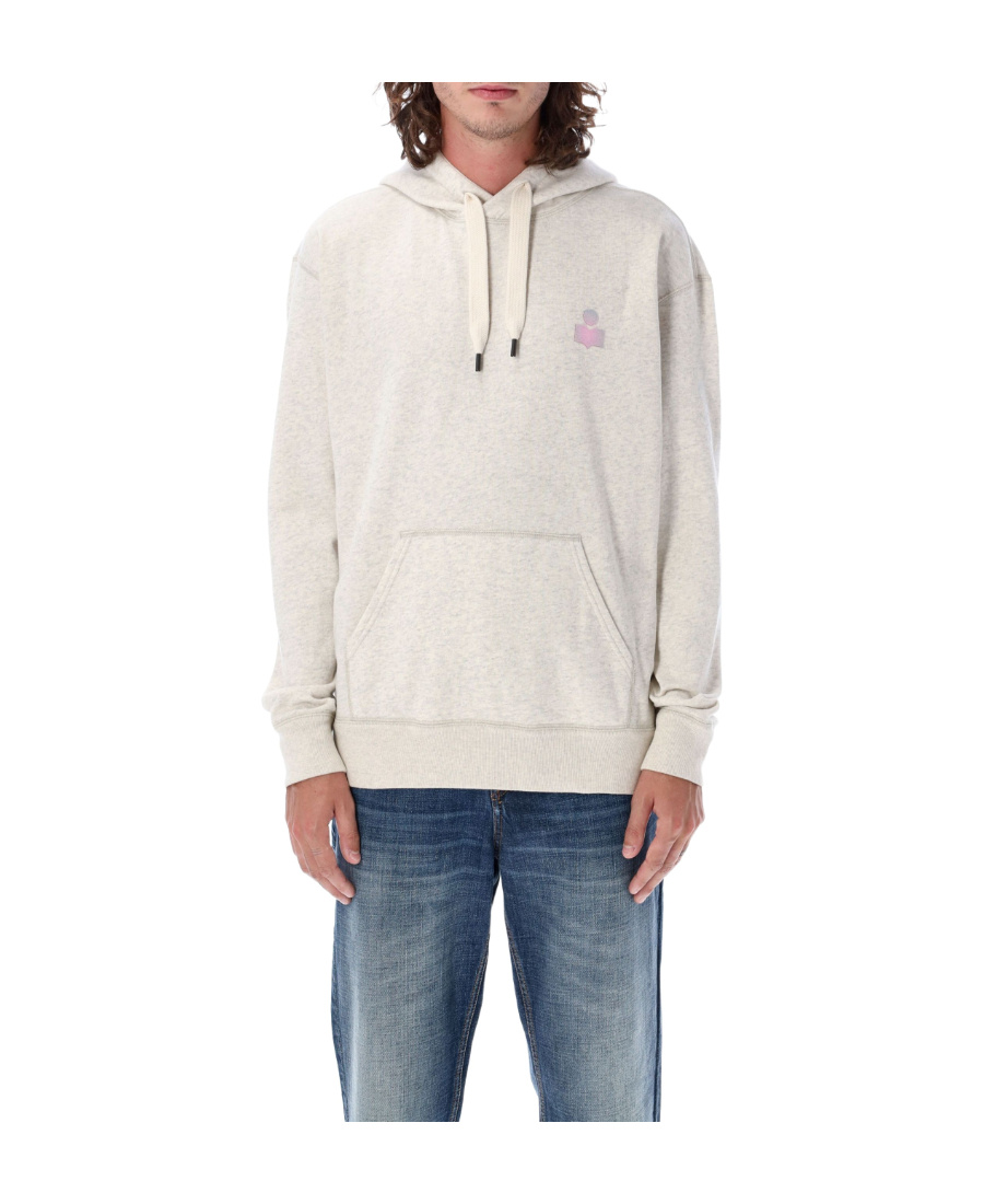 Isabel Marant Malek Logo-print Hooded Sweatshirt In Pink