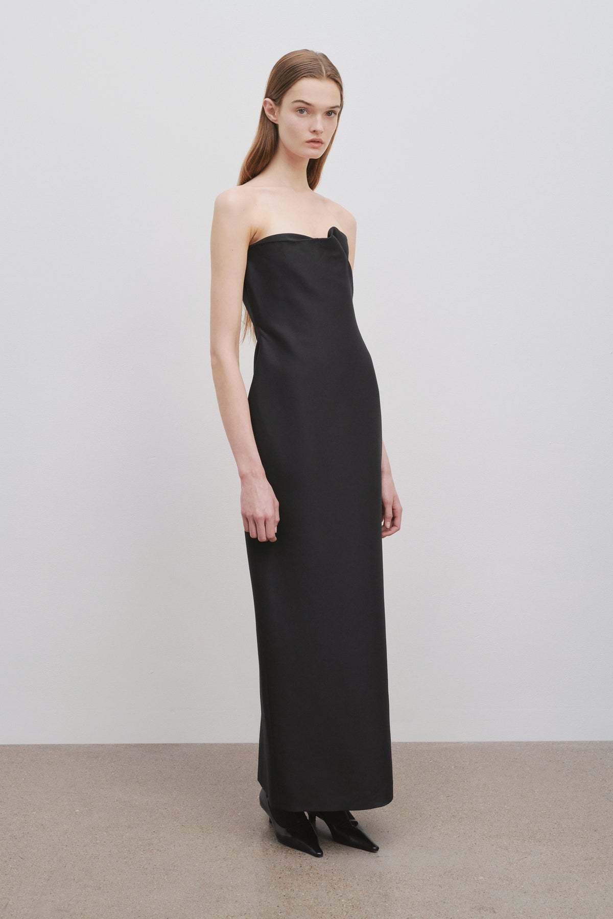 The Row Bardon Strapless Dress In Black