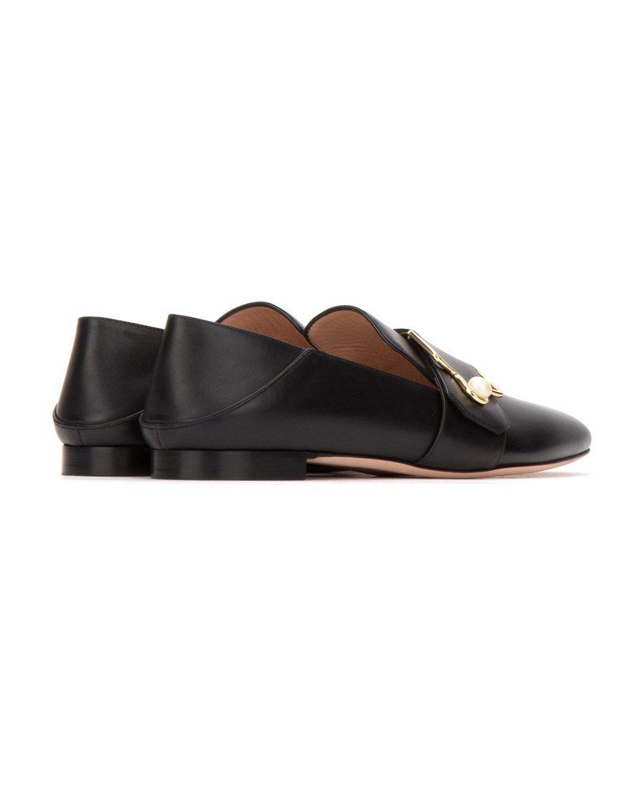 Bally Pearl-embellished Leather Loafers In Black