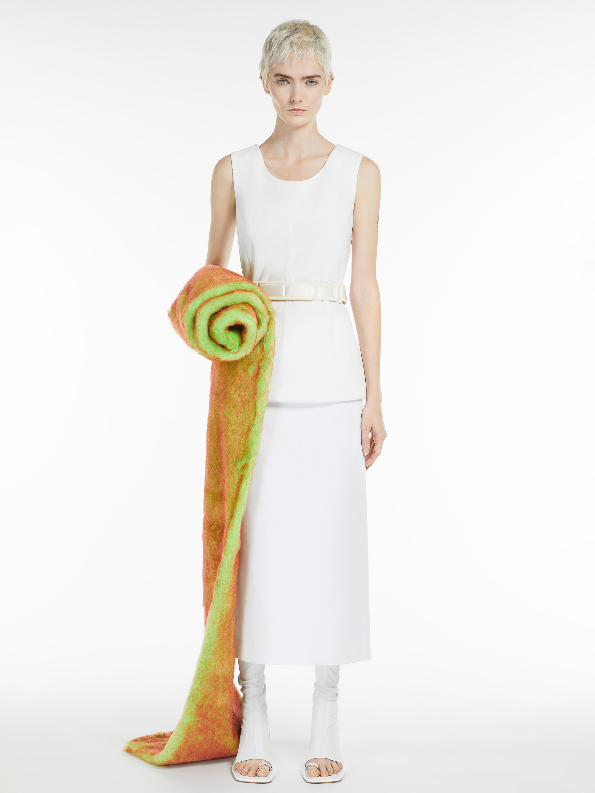 Sportmax White Polyester Padded Fico Top In White