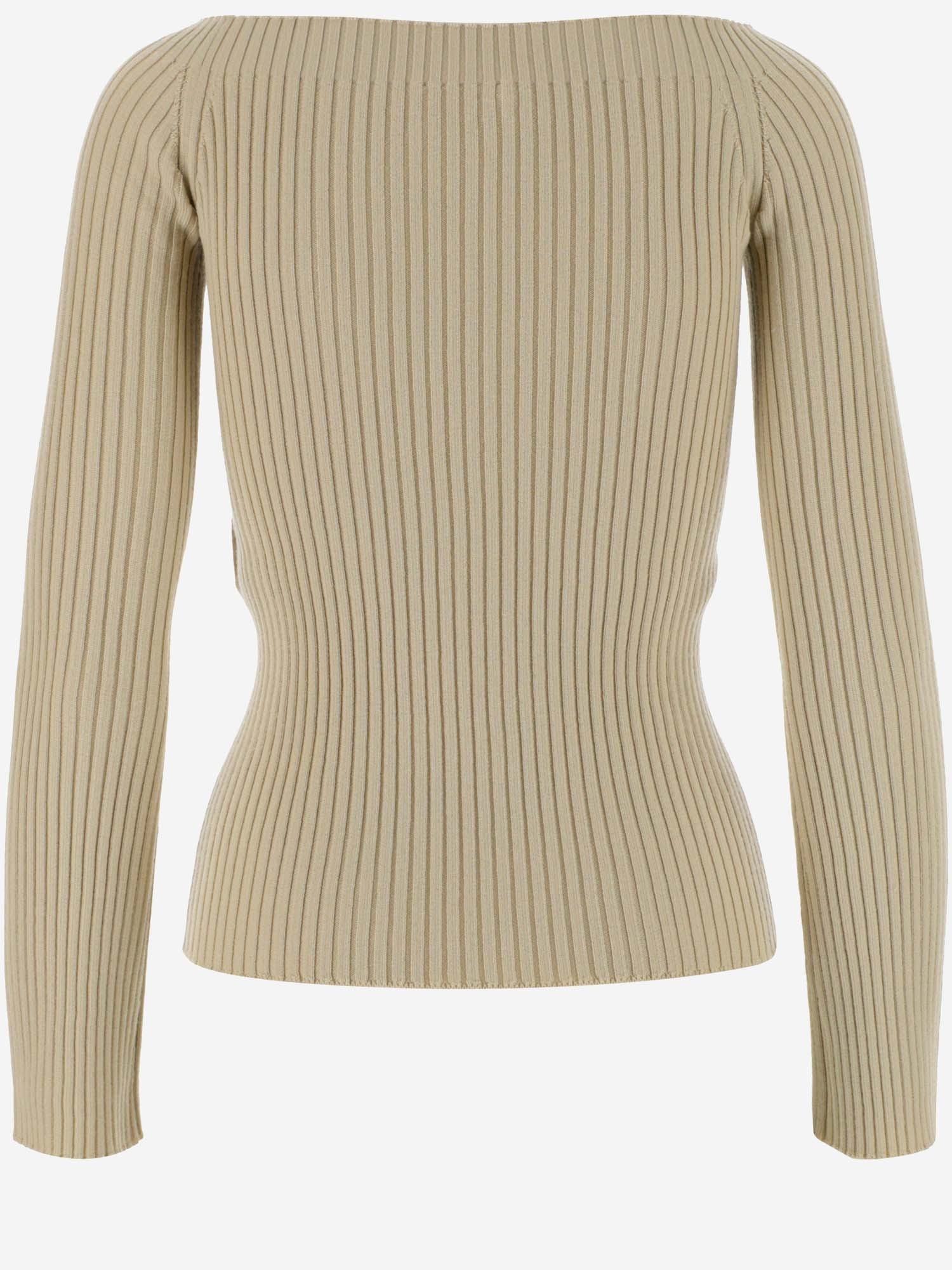 Chloé Logo Knitted Pullover In Nude