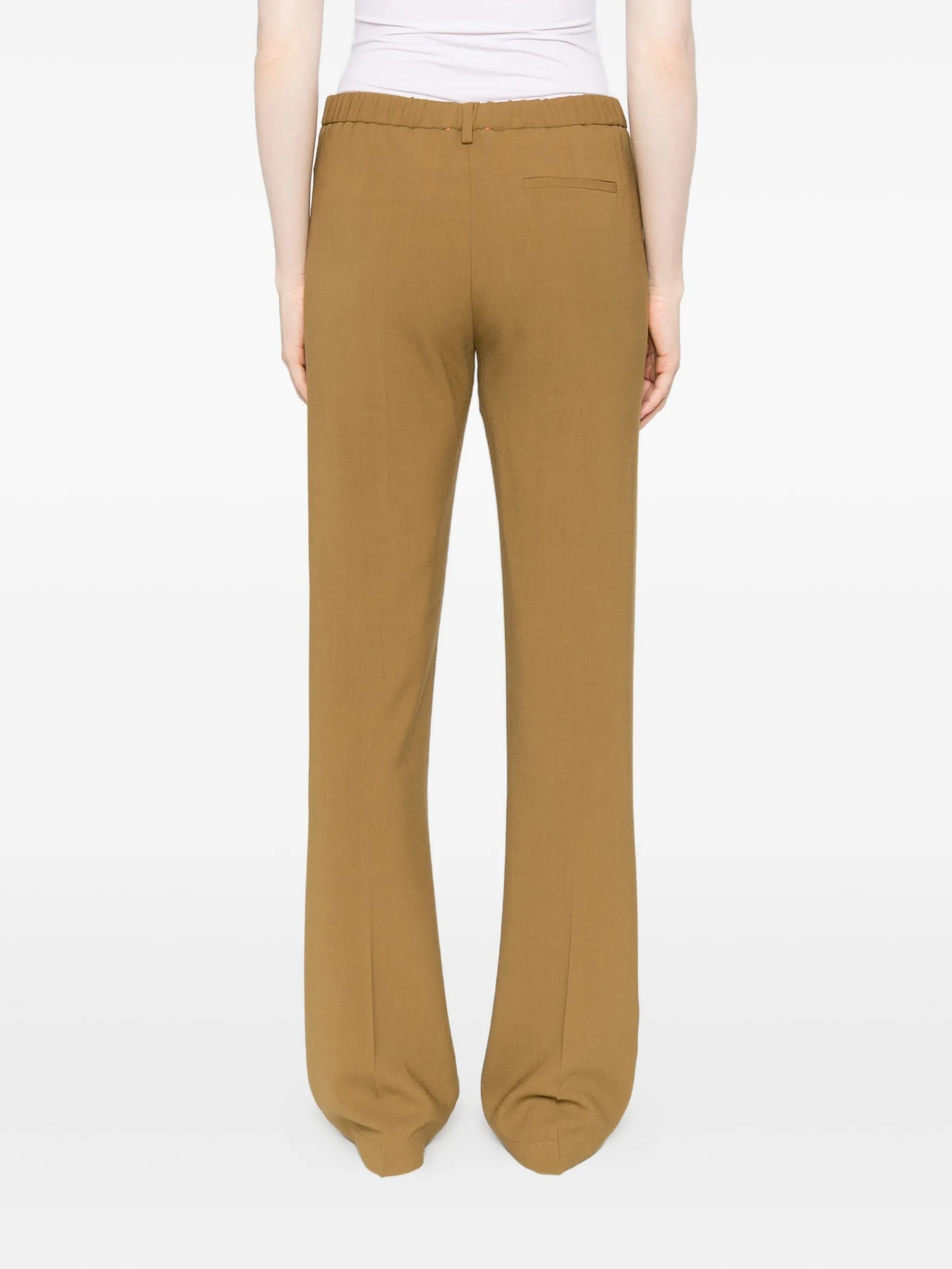 Forte Forte Wool Viscose Twill Regular Waist Pants In Green