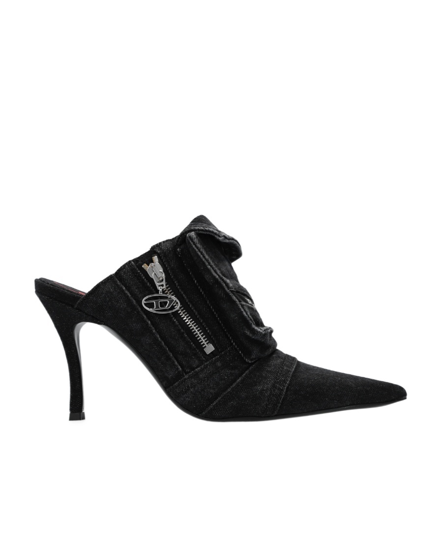 Diesel Black D-venus Pocket ml Mules In Black