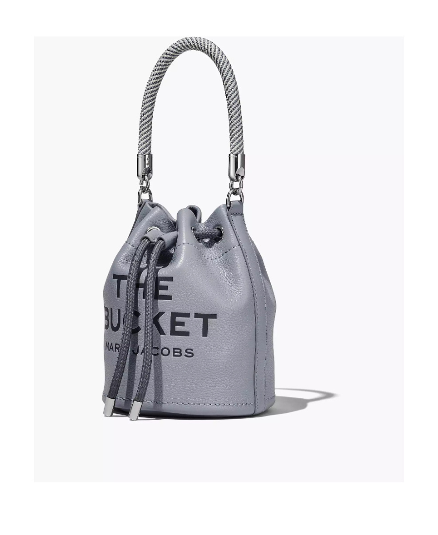 Marc Jacobs The Bucket Bag In Grained Leather In Gray