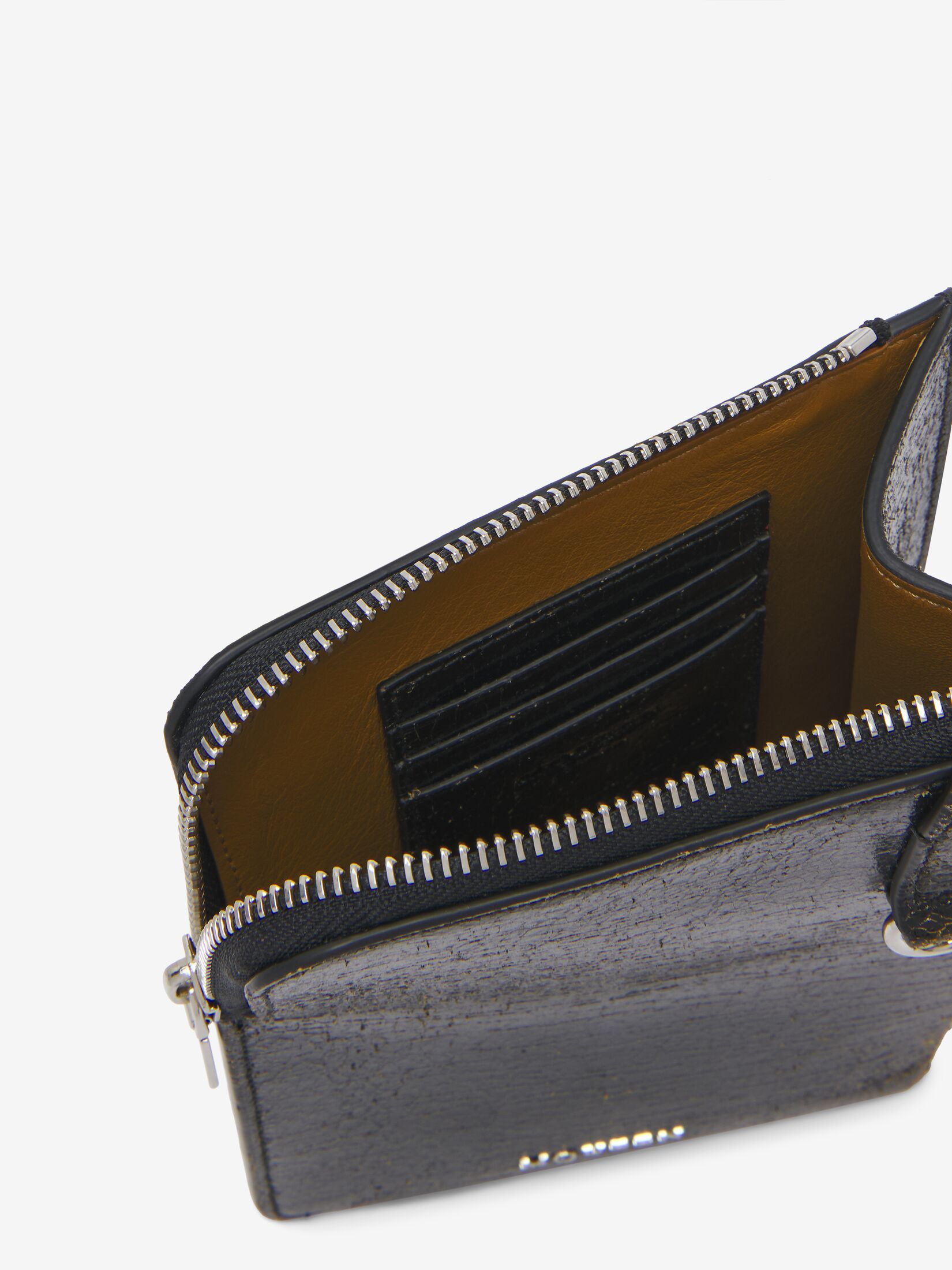 Alexander Mcqueen T-bar Suspender Mobile Phone Bag In Black