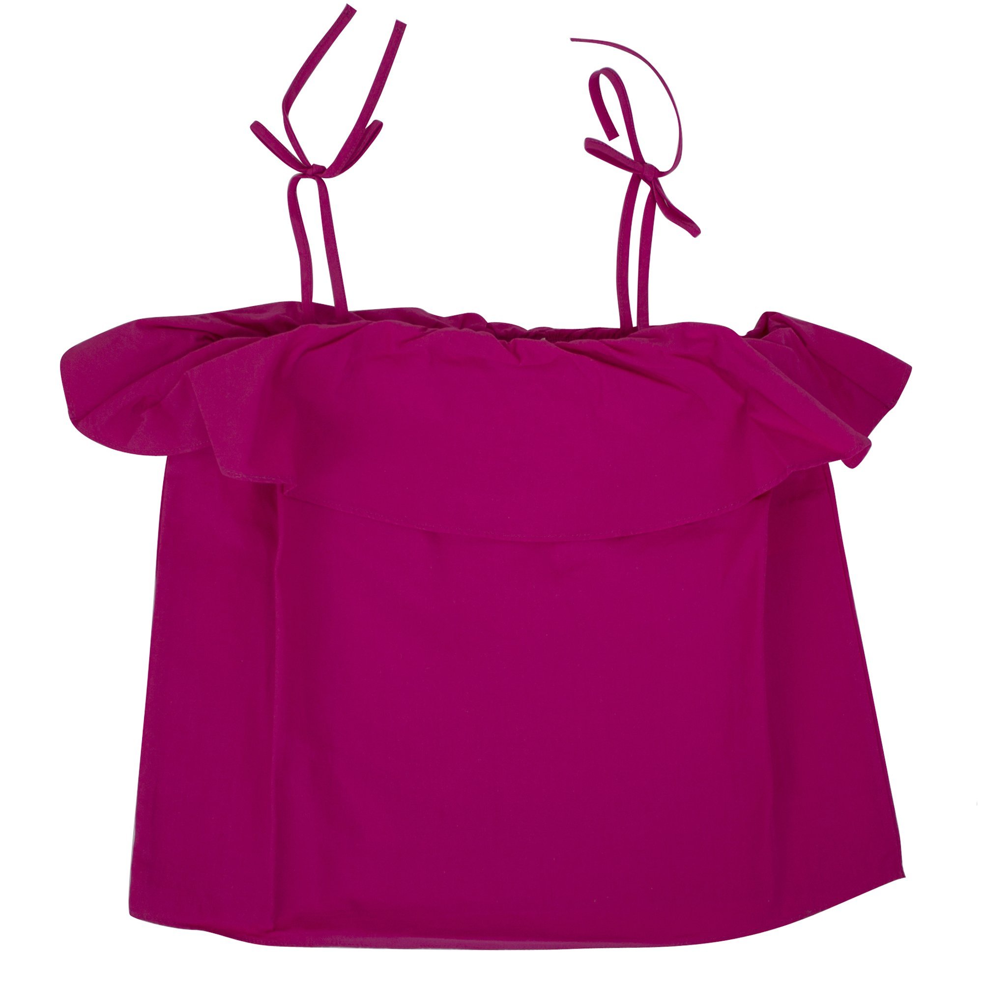 Twinset Twin Set Bambina Top Fucsia In Cotone In Purple