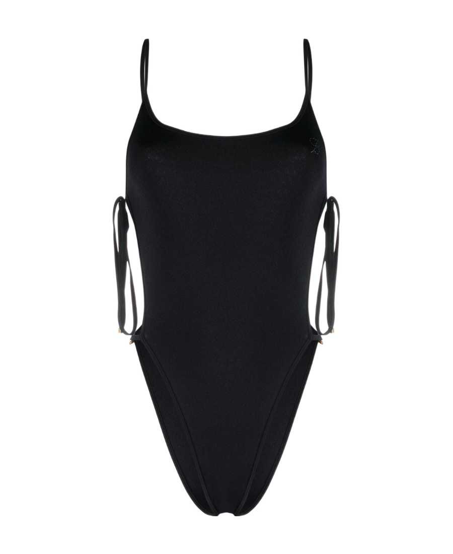 Blumarine Side Ties Onepiece Swimsuit In Black