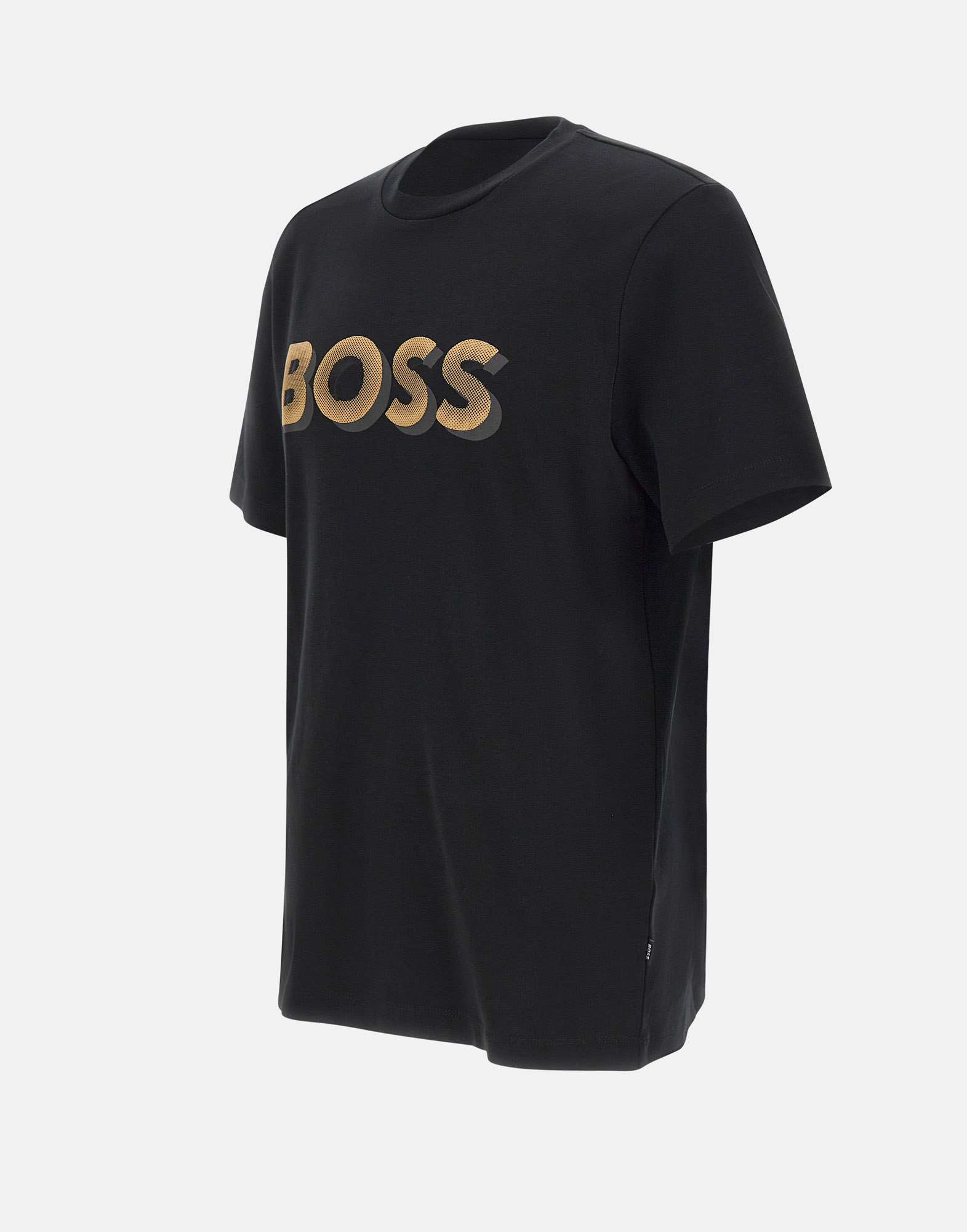 Hugo Boss Cotton Logo T-shirt For Everyday Wear In Black