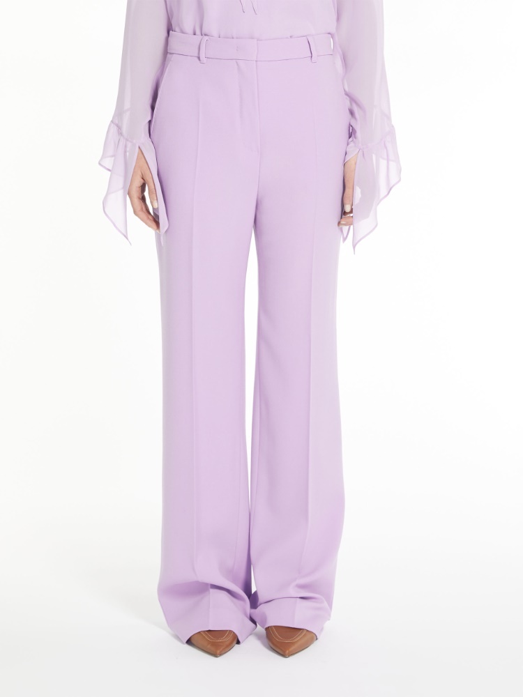 Max Mara Logo Casual Pants In Purple