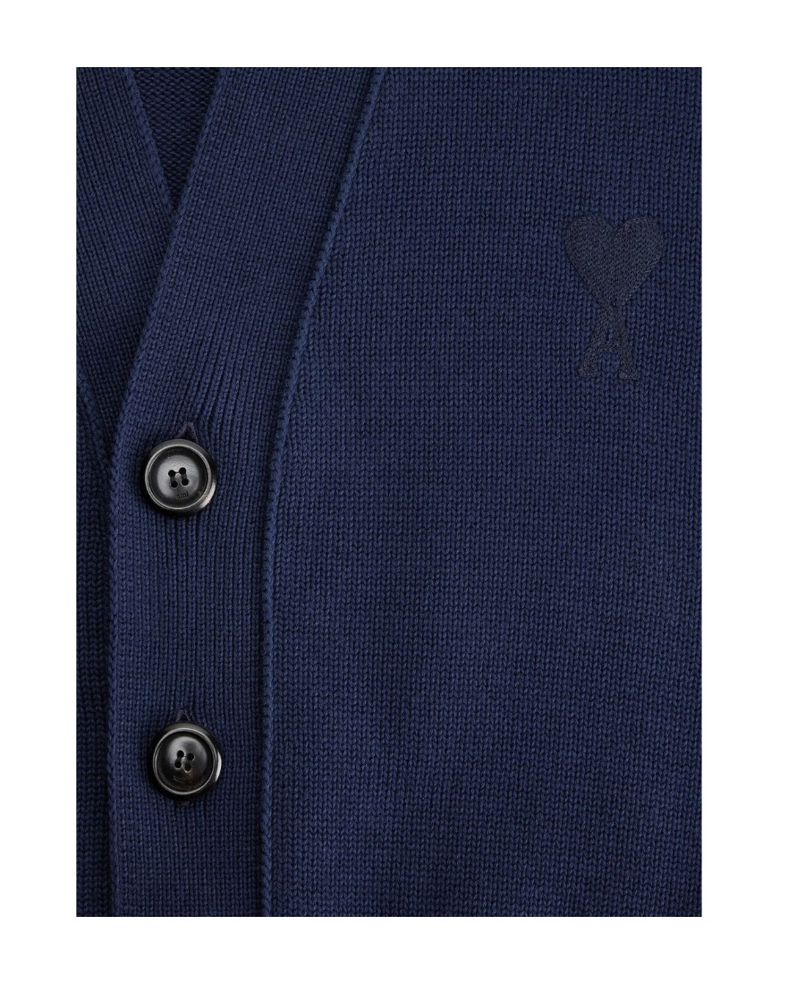 Ami Alexandre Mattiussi Button-front Knitted Cardigan In Black